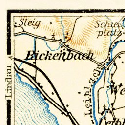 Waldin Bregenz environs, 1913 digital map