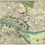 Waldin Bremen city map, about 1912 digital map