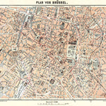 Waldin Brussels (Brussel, Bruxelles) town plan, 1908 digital map
