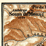 Waldin Cauterets environs map, 1885 digital map