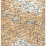 Waldin Central Caucasus, eastern part map, 1914 digital map