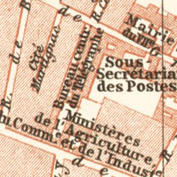 Waldin Central Paris districts map: Invalides and Luxembourg, 1903 digital map