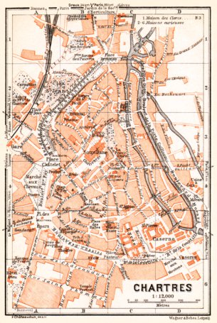 Waldin Chartres city map, 1931 digital map