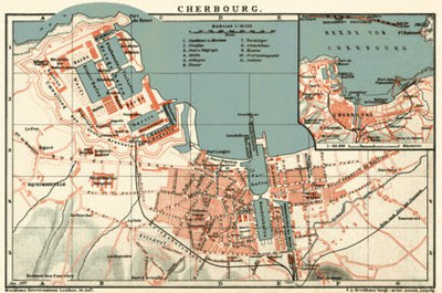 Waldin Cherbourg city map, 1897 digital map