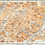 Waldin Copenhagen (Kjöbenhavn, København) central part map, 1910 digital map