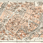 Waldin Copenhagen (Kjöbenhavn, København) central part map, 1911 digital map
