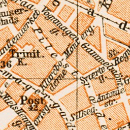 Waldin Copenhagen (Kjöbenhavn, København) central part map, 1929 digital map