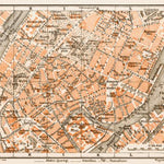 Waldin Copenhagen (Kjöbenhavn, København) central part map, 1931 digital map