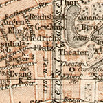 Waldin Düsseldorf city map, 1906 digital map