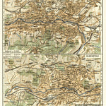 Waldin Elberfeld (now part of Wuppertal) city map, 1902 digital map