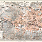 Waldin Elberfeld (now part of Wuppertal) city map, 1906 digital map