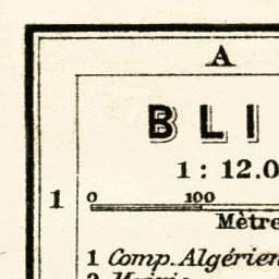 Waldin Environs of Blida, 1909 digital map