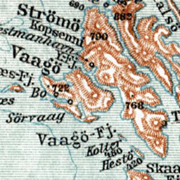 Waldin Faroe Islands (Færøerne) map, 1931 digital map