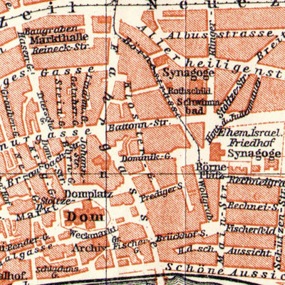 Waldin Frankfurt (Frankfurt-am-Main) city map, 1906 digital map