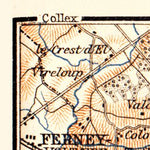 Waldin Geneva (Genf, Genève) and environs map, 1897 digital map