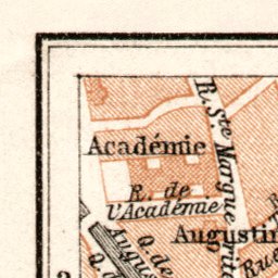 Waldin Ghent (Gent), central part map, 1909 digital map