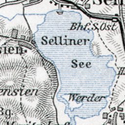 Waldin Granitz and Mönchgut region map, 1911 digital map