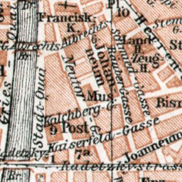 Waldin Graz vicinity town plan, 1910 digital map