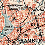 Waldin Hamburg, Altona and environs map, 1911 digital map