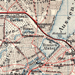 Waldin Hamburg and Altona city map (with tramway), 1911 digital map