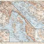Waldin Istria and Dalmatian coast at Bossoglina (Marina) map, southern part, 1929 digital map