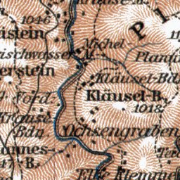 Waldin Karkonosze (Krkonoše, Riesengebirge) mountains map, 1911 digital map