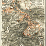 Waldin Karlsbad (Karlový Vary) town plan, 1913 digital map