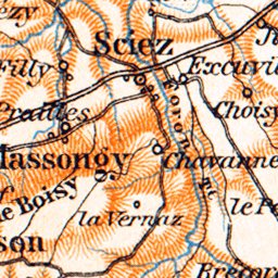 Waldin Lake of Geneva (Lac Léman, Genfersee), 1900 digital map
