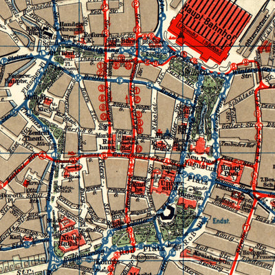 Waldin Leipzig city map, 1913 digital map
