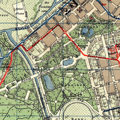 Waldin Leipzig city map, 1913 digital map