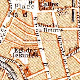 Malines (Mechelen) town plan, 1904 Map by Waldin | Avenza Maps