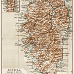 Waldin Map of Corsica (Corse), 1913 digital map