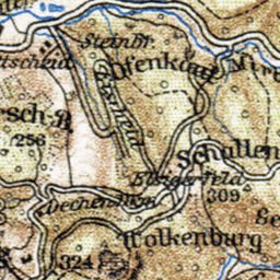 Waldin Map of the Course of the Rhine from Koblenz to Bonn, 1927 digital map