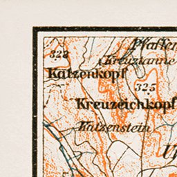 Waldin Map of the environs of the monastery of All Saints (Allerheiligen), 1909 digital map