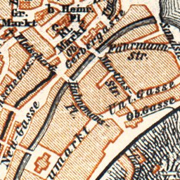 Waldin Meissen (Meißen) city map, 1887 digital map