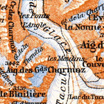 Waldin Mont Blanc and Chamonix Valley map, 1900 digital map