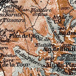 Waldin Mont Blanc and Chamonix Valley map, 1909 (France) digital map
