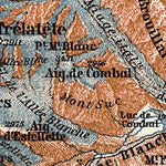 Waldin Mont Blanc and Chamonix Valley map, 1909 (France) digital map