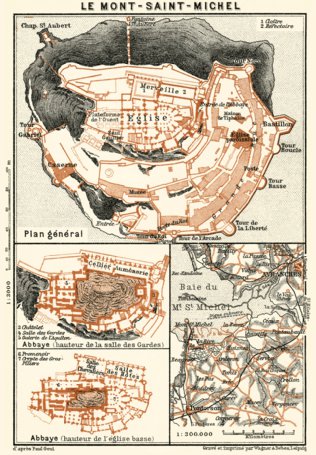 Mount Saint Michael Map, 1913 by Waldin | Avenza Maps