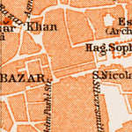 Waldin Nikosia (Lefkosia, Lefkoşa) town plan, 1914 digital map