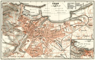 Waldin Oran town plan, 1909 digital map