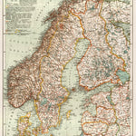 Waldin Ostseeländer - the Baltic and Northern Countries General Map, 1929 digital map