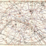 Waldin Paris City Map With Tramway and Metro Network, 1910 digital map