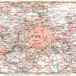 Waldin Paris environs map, 1910 digital map