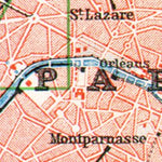Waldin Paris environs map, 1910 digital map