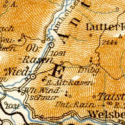 Puster Valley Map Puster Valley, 1906 Map by Waldin | Avenza Maps