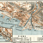 Waldin Rijeka and Sušak town plan, 1929 digital map