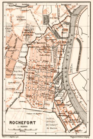 Rochefort city Map, 1902 by Waldin | Avenza Maps
