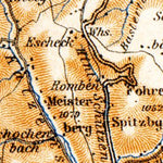 Waldin Schwarzwald (the Black Forest). Elz valley map, 1905 digital map