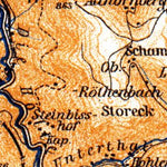 Waldin Schwarzwald (the Black Forest) map: from Hornberg to Triberg, 1905 digital map